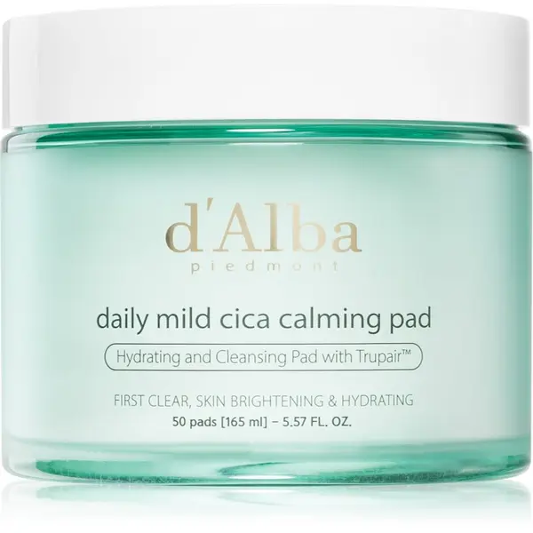 d'Alba d'Alba Daily Mild Cica Calming Pad blazinice za umirenje za intenzivnu hidrataciju lica 50 kom