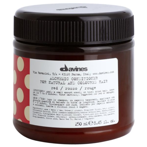 Davines Davines Alchemic Conditioner Red hidratantni regenerator za naglašavanje boje kose 250 ml