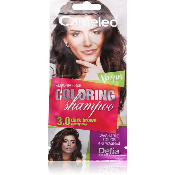 Delia Cosmetics Delia Cosmetics Cameleo Coloring Shampoo šampon za toniranje za kosu nijansa 3.0 Dark Brown 40 ml