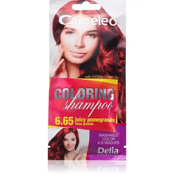 Delia Cosmetics Delia Cosmetics Cameleo Coloring Shampoo šampon za toniranje za kosu nijansa 6.65 Juicy Pomegranate 40 ml