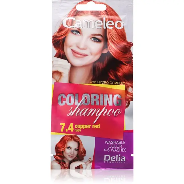 Delia Cosmetics Delia Cosmetics Cameleo Coloring Shampoo šampon za toniranje za kosu nijansa 7.4 Copper Red 40 ml