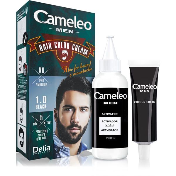 Delia Cosmetics Delia Cosmetics Cameleo Men boja za kosu nijansa 1.0 Black 30 ml
