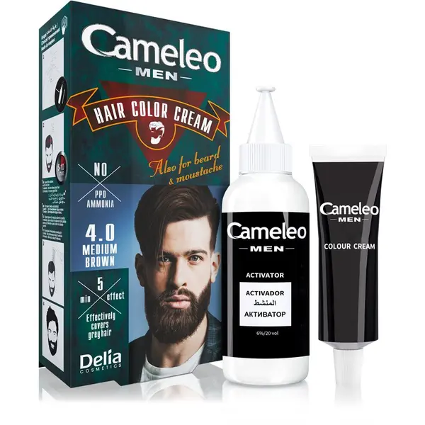 Delia Cosmetics Delia Cosmetics Cameleo Men boja za kosu nijansa 4.0 Medium Brown 30 ml