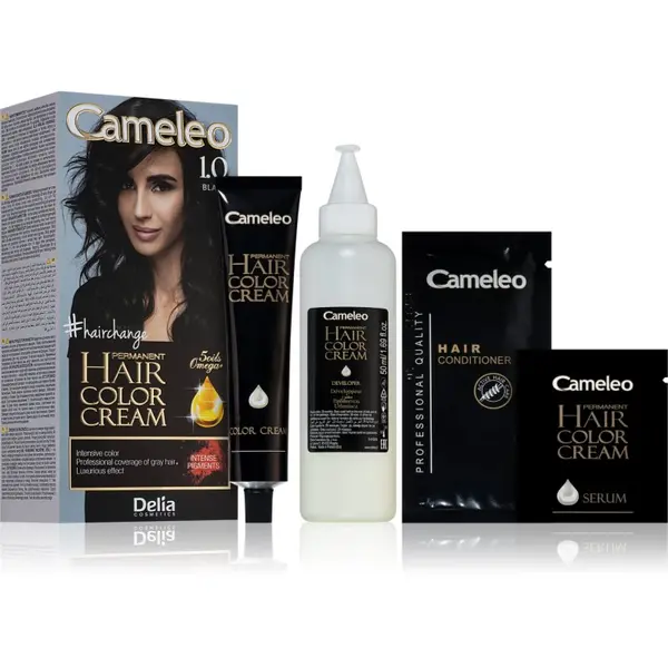 Delia Cosmetics Delia Cosmetics Cameleo Omega trajna boja za kosu nijansa 1.0 Black 1 kom