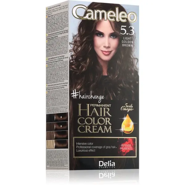 Delia Cosmetics Delia Cosmetics Cameleo Omega trajna boja za kosu nijansa 5.3 Light Golden Brown 1 kom
