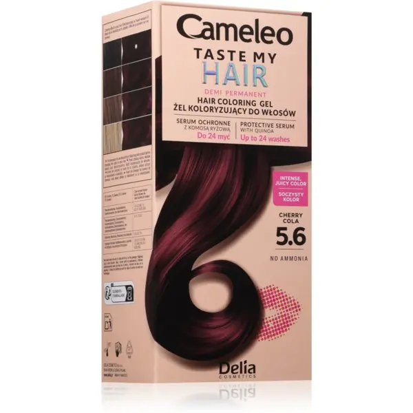Delia Cosmetics Delia Cosmetics Cameleo Taste My Hair polutrajna boja za kosu nijansa 5.6 Cherry Cola 1 kom
