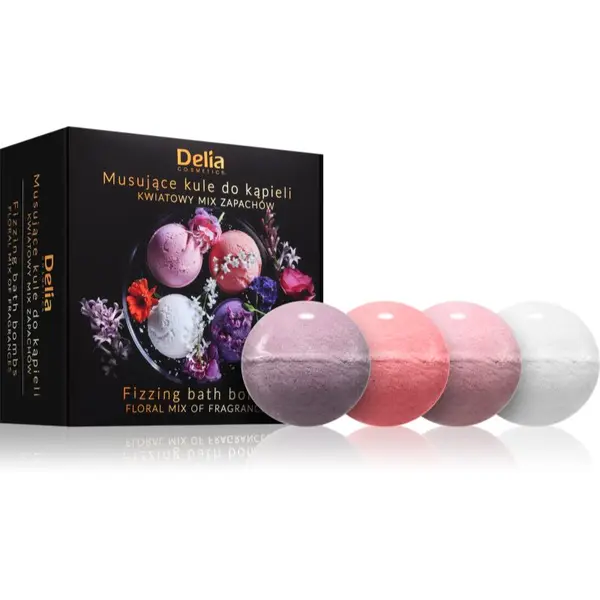 Delia Cosmetics Delia Cosmetics Fizzing Bath Bombs Floral Mix poklon set za kupke 4x100 g