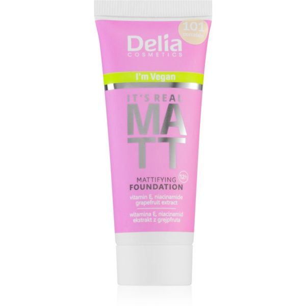 Delia Cosmetics Delia Cosmetics It's Real Matt matirajući puder nijansa 101 porcelain 30 ml