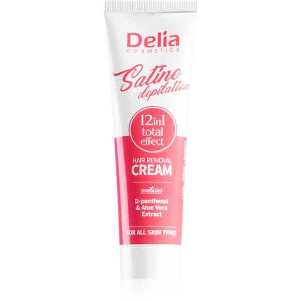 Delia Cosmetics Delia Cosmetics Satine Depilation 12in1 Total Effect krema za depilaciju za sve tipove kože 100 ml
