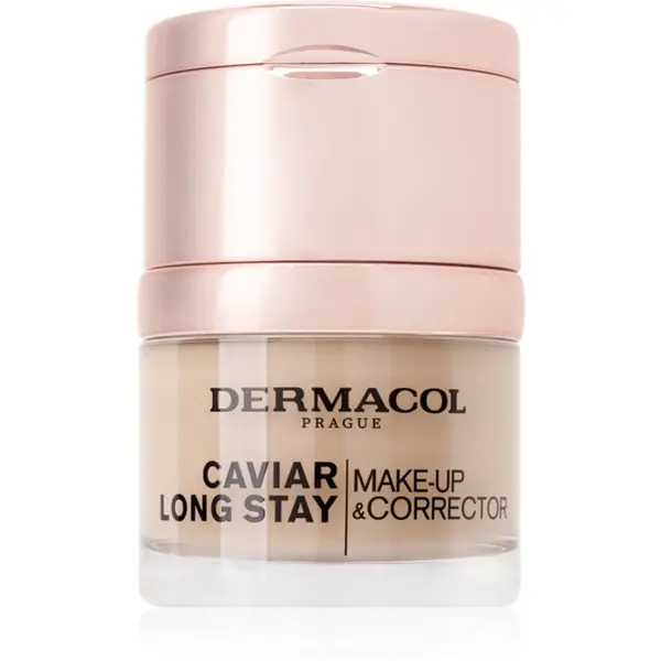 Dermacol Dermacol Caviar Long Stay dugotrajni puder s ekstraktom kavijara i korektor za usavršavanje nijansa Nude 30 ml