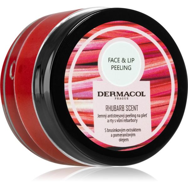 Dermacol Dermacol Face & Lip Peeling Rhubarb šećerni peeling za usne i lice 50 ml