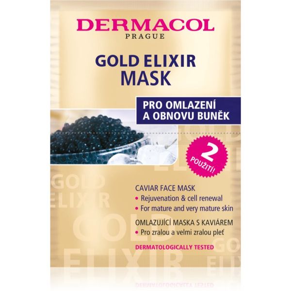 Dermacol Dermacol Gold Elixir maska za lice s kavijarom 2x8 g