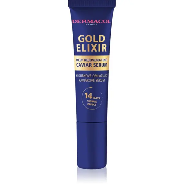 Dermacol Dermacol Gold Elixir serum za dubinsko obnavljanje s kavijarom 12 ml