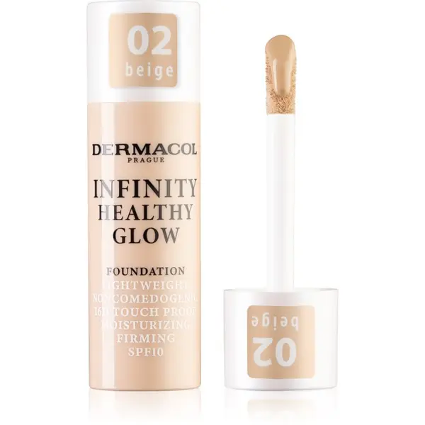 Dermacol Dermacol Infinity Healthy Glow tekući puder SPF 10 nijansa 02 Beige 20 g