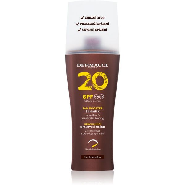 Dermacol Dermacol Sun Tan Booster zaštitno mlijeko za ubrzanu preplanulost SPF 20 200 ml