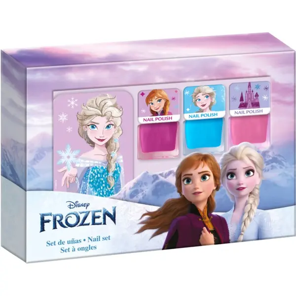 Disney Disney Frozen Nail Set set lakova za nokte za djecu 3y+ Pink, Blue, Pink 3x4.5 ml