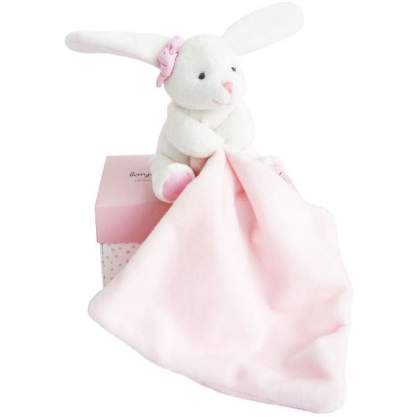Doudou Doudou Gift Set Pink Rabbit poklon set za djecu od rođenja 1 kom
