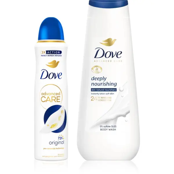 Dove Dove Advanced Care Deeply Nourishing povoljno pakiranje dezodoransa i gela za tuširanje