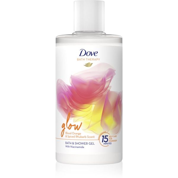 Dove Dove Bath Therapy Glow gel za kupku i tuširanje Blood Orange & Rhubarb 400 ml