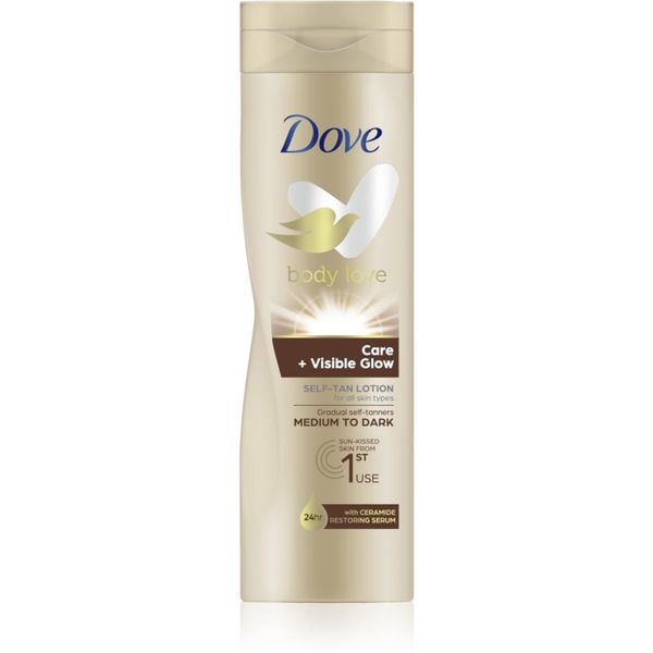 Dove Dove Body Love mlijeko za samotamnjenje za tijelo nijansa Medium To Dark 250 ml