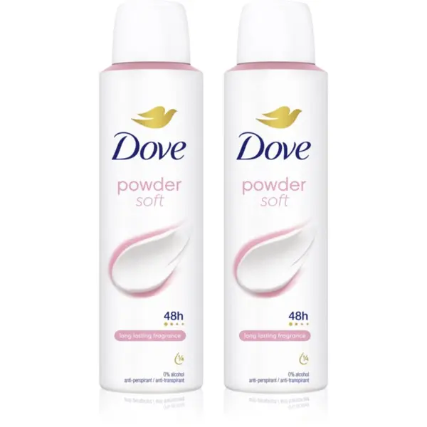 Dove Dove Powder Soft dezodorans sprej 2x150 ml