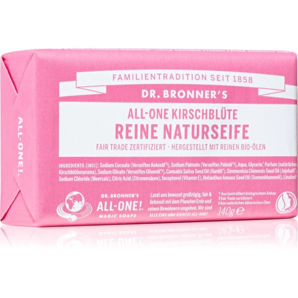 Dr. Bronner’s Dr. Bronner’s Cherry Blossom Pure Castile Soap Bar sapun 140 g