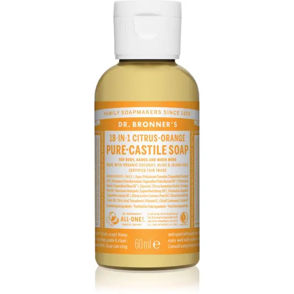 Dr. Bronner’s Dr. Bronner’s Citrus & Orange tekući univerzalni sapun 60 ml