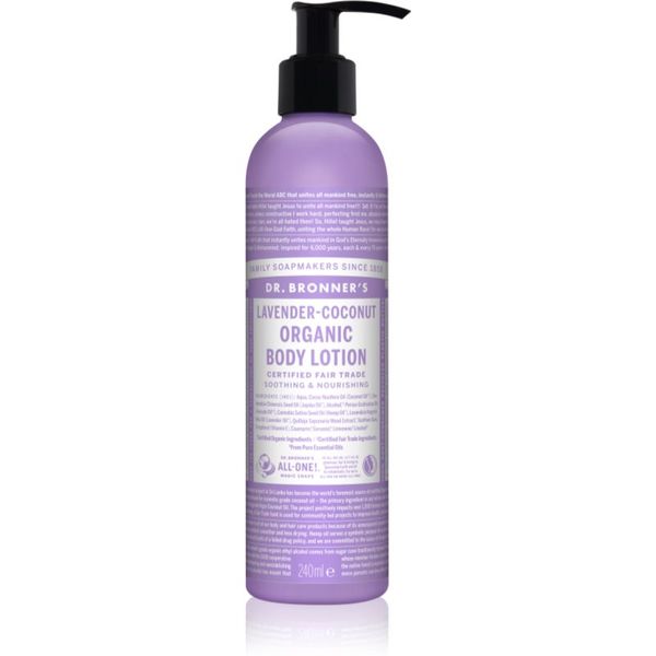 Dr. Bronner’s Dr. Bronner’s Lavender & Coconut intenzivno hranjivo mlijeko za tijelo za normalnu i suhu kožu 240 ml