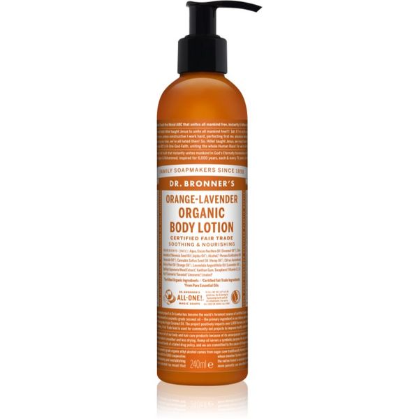 Dr. Bronner’s Dr. Bronner’s Orange & Levender hranjivo hidratantno mlijeko za tijelo 240 ml