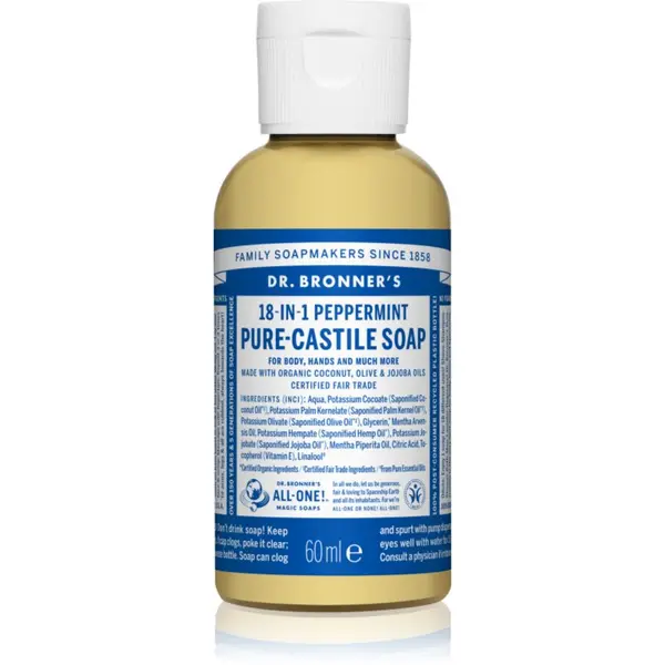 Dr. Bronner’s Dr. Bronner’s Peppermint tekući univerzalni sapun 60 ml