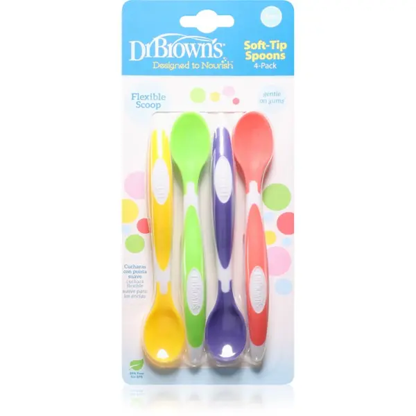 Dr. Brown's Dr. Brown's Designed to Nourish™ Soft-Tip Spoons žličica za djecu 4 m+ 4 kom