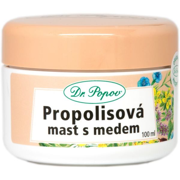 Dr. Popov Dr. Popov Herbal ointments Propolis with honey pomada za nadraženu kožu i svrbež 100 ml