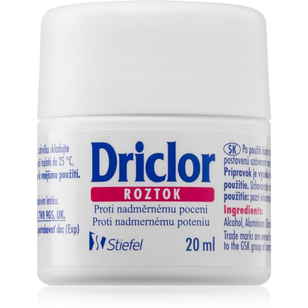Driclor Driclor Solution antiperspirant roll-on protiv pretjeranog znojenja 20 ml