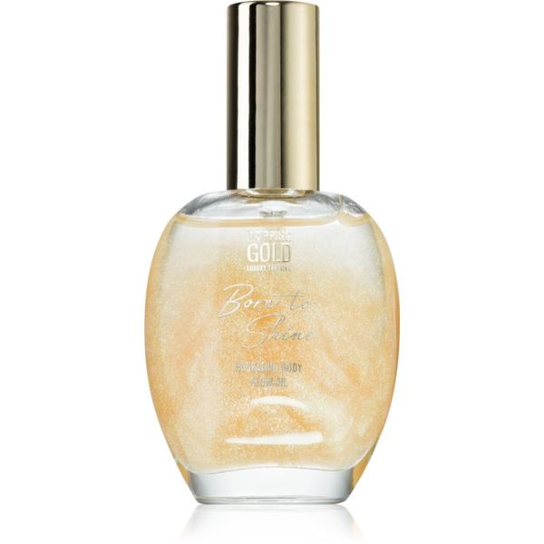 Dripping Gold Dripping Gold Born To Shine svjetlucavo ulje za tijelo nijansa Golden 55 ml