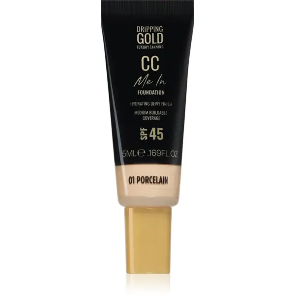 Dripping Gold Dripping Gold CC Me In Mini Trial lagani puder SPF 45 nijansa Porcelain 01 5 ml