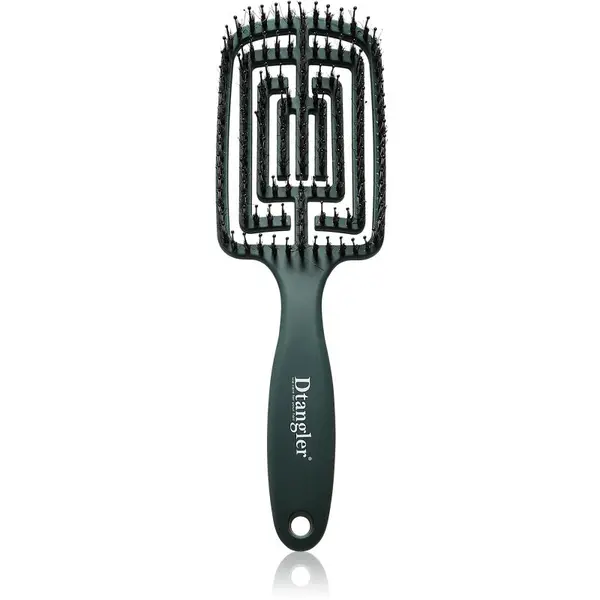 Dtangler Dtangler Dry Blow, Glow And Go četvrtasta četka za feniranje boja Emerald Green 1 kom
