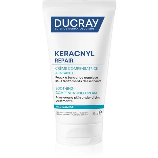 Ducray Ducray Keracnyl Repair Soothing Compensating Cream umirujuća i hidratantna krema za osjetljivo lice sklono aknama 50 ml