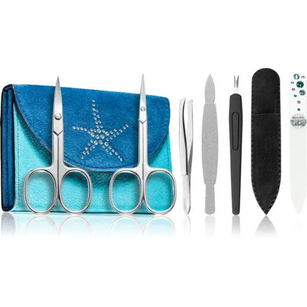 DuKaS DuKaS Premium Line Solingen 216 set za manikuru + etui Blue-Turquoise