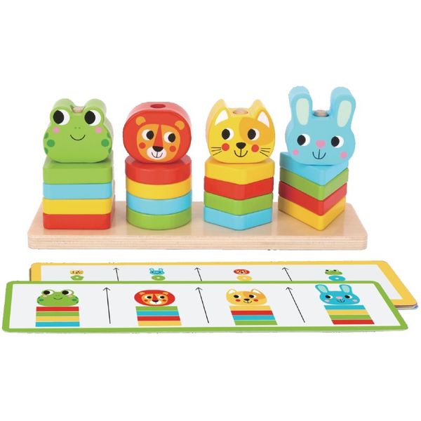 Dvěděti Dvěděti Wooden Activity Toy Friends aktivna igračka od drva 18 m+ 27 kom