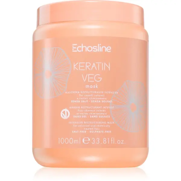 Echosline Echosline Keratin veg Mask intenzivna hranjiva maska za suhu i poreznu kosu s aminokiselinama 1000 ml