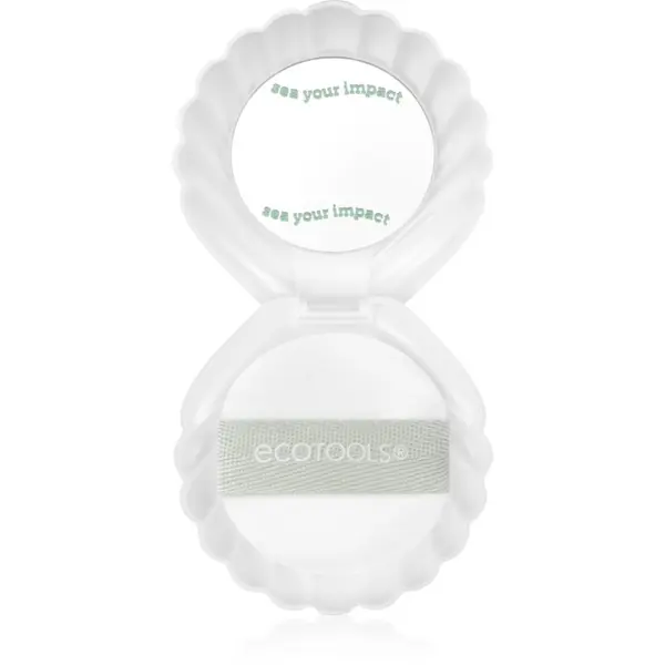 EcoTools EcoTools Sea Gems Pearl Puff + Case kozmetičko ogledalce sa spužvicom za puder 1 kom
