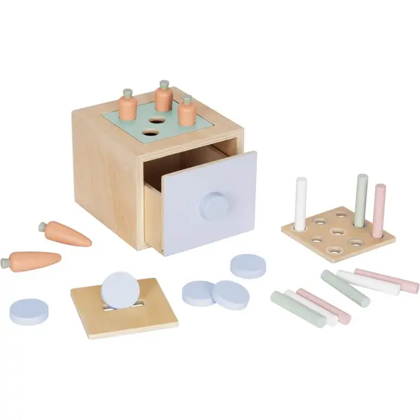 eliNeli eliNeli Educational Box 3 in 1 set igračaka od drva 1 kom