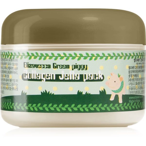 Elizavecca Elizavecca Green Piggy Collagen Jella Pack učvršćujuća kolagenska maska za intenzivnu regeneraciju i zatezanje lica 100 ml