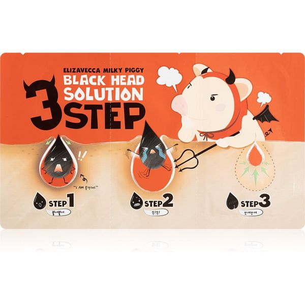 Elizavecca Elizavecca Milky Piggy 3 Step Black Head Solution trofazna njega za mitesere 1 kom