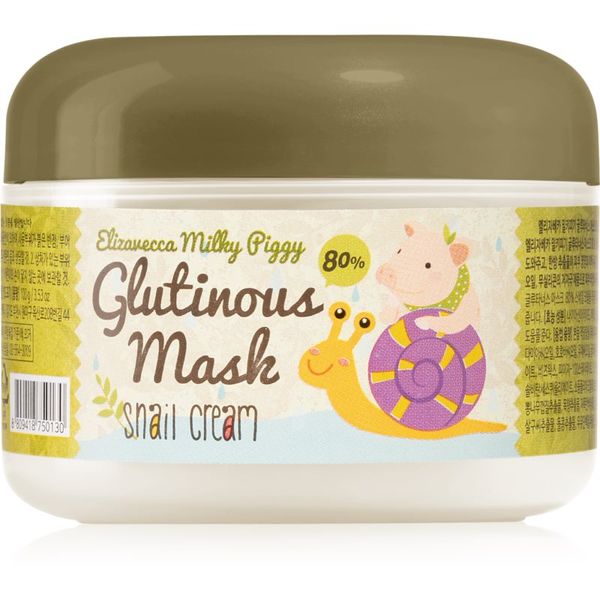 Elizavecca Elizavecca Milky Piggy Glutinous Mask 80% Snail Cream intenzivna hidratantna i hranjiva maska s ekstraktom puža 100 g