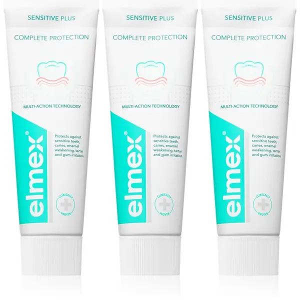 Elmex Elmex Sensitive Plus Complete Protection zubna pasta za jačanje 3x75 ml