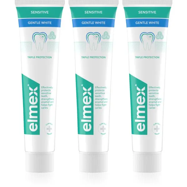 Elmex Elmex Sensitive Protection Gentle White pasta za prirodno bijele zube 3x75 ml