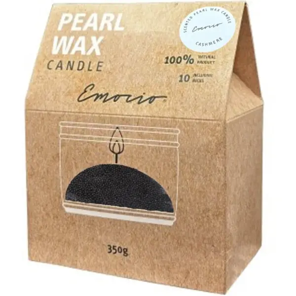Emocio Emocio Pearl wax Cashmere Black mirisna svijeća 350 g