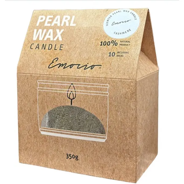 Emocio Emocio Pearl wax Cashmere White mirisna svijeća 350 g