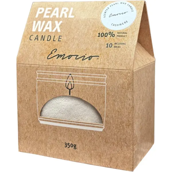 Emocio Emocio Pearl wax Cashmere White mirisna svijeća 350 g
